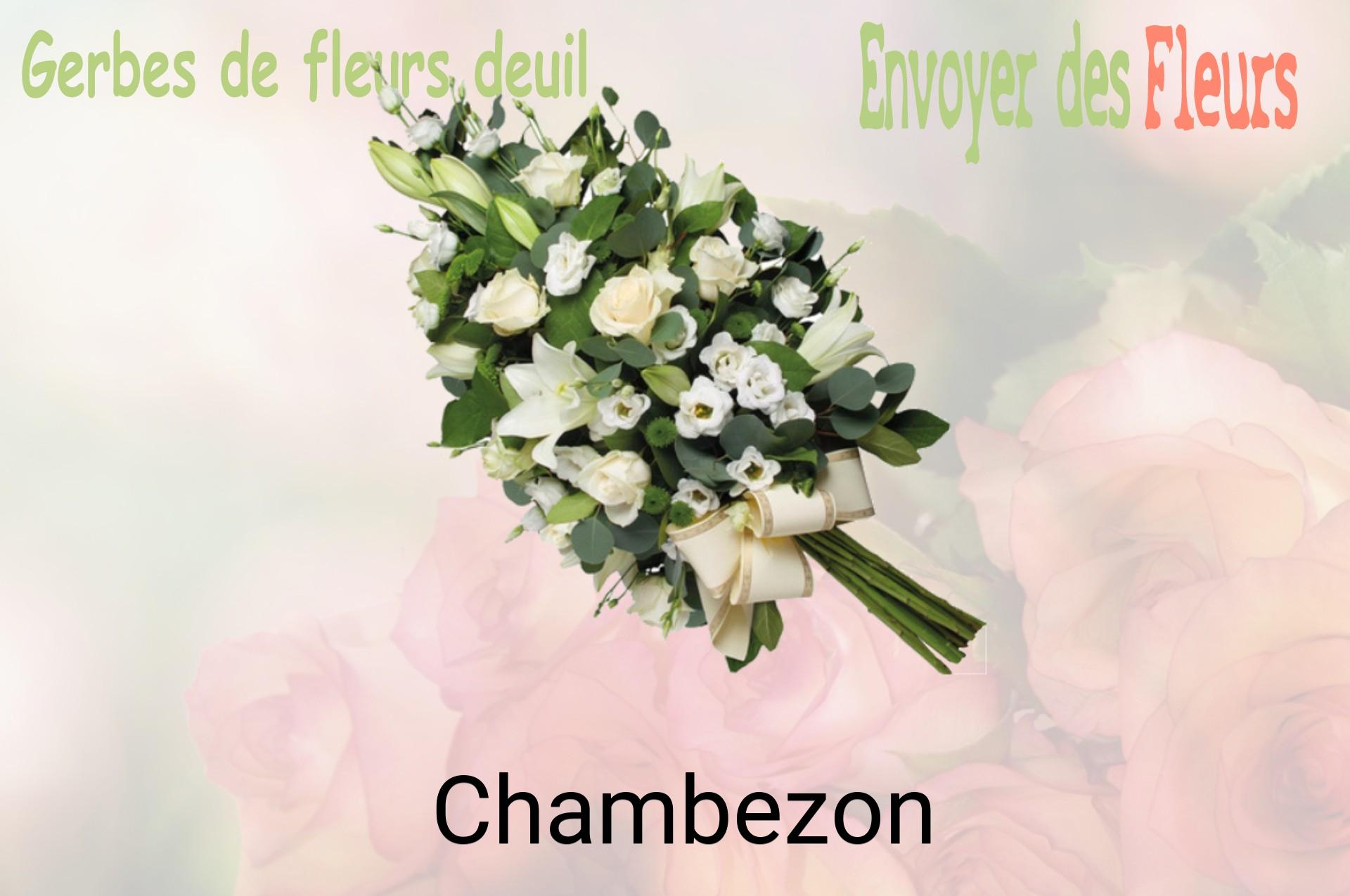 Gerbe de fleurs de deuil livrée à Chambezon